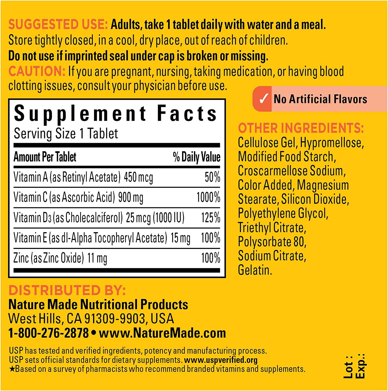 Super C with Vitamin D3 and Zinc, Dietary Supplement for Immune Support, 60 Tablets, 60 Day Supply