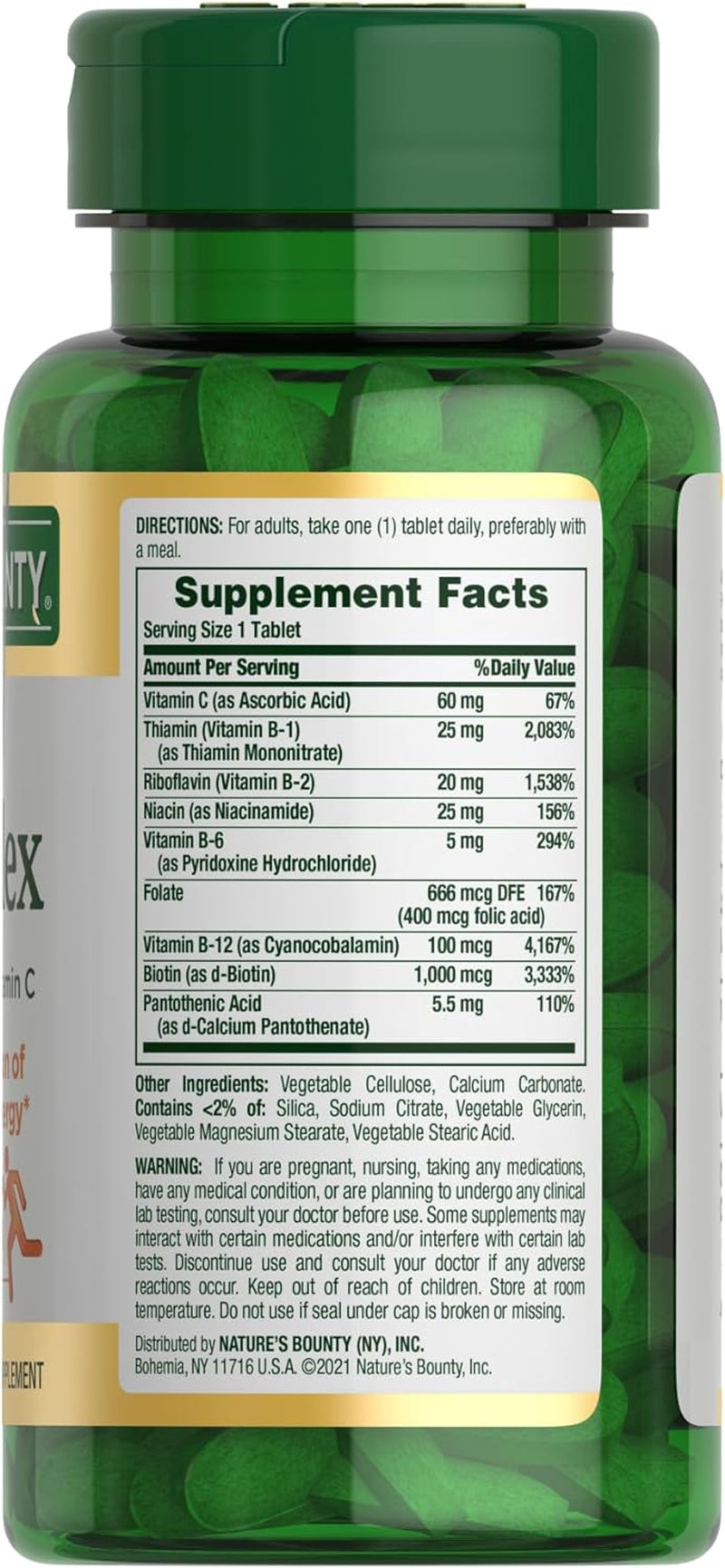Super B Complex with Vitamin C & Folic Acid, Immune & Energy Support, 150 Tablets