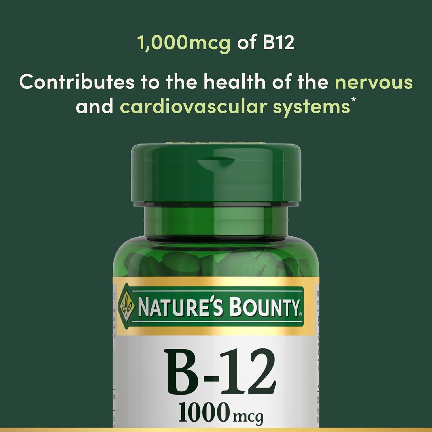 Vitamin B12, Supports Energy Metabolism, Tablets, 1000Mcg, 200 Ct