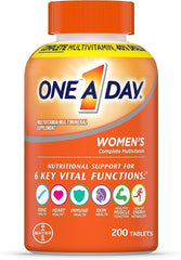 Womens Complete Daily Multivitamin with Vitamin A, B , C, D, and E, Calcium and Magnesium, Immune Health Support, 200 Count