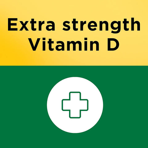 Extra Strength Vitamin D3 5000 IU (125 Mcg), Dietary Supplement for Bone, Teeth, Muscle and Immune Health Support, 180 Softgels, 180 Day Supply