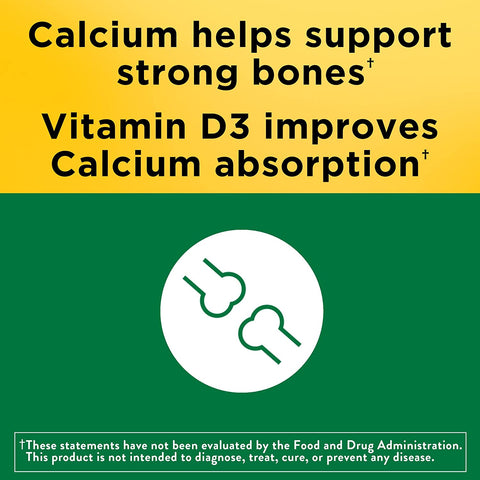Calcium 600 Mg with Vitamin D3, Dietary Supplement for Bone Support, 220 Tablets (Pack of 1)