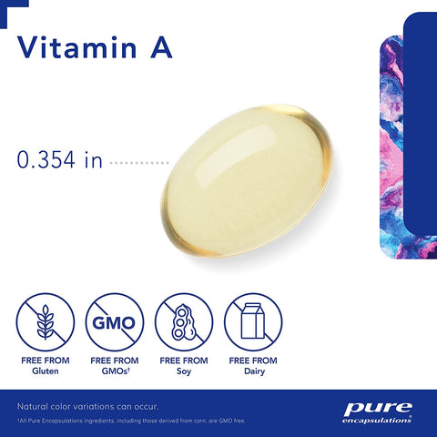 Vitamin a - 3,000 Mcg - from Cod Liver Oil - Immune & Vision Support* - Vitamin a Palmitate Supplement - Non-Gmo - 120 Softgel Capsules