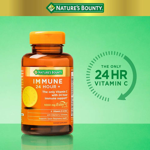 Immune 24 Hour +, the Only Vitamin C with 24 Hour Immune Support from Ester C, Rapid Release Softgels, 50 Count