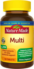 Multivitamin Tablets with Iron, Multivitamin for Women and Men for Daily Nutritional Support, 130 Tablets, 130 Day Supply