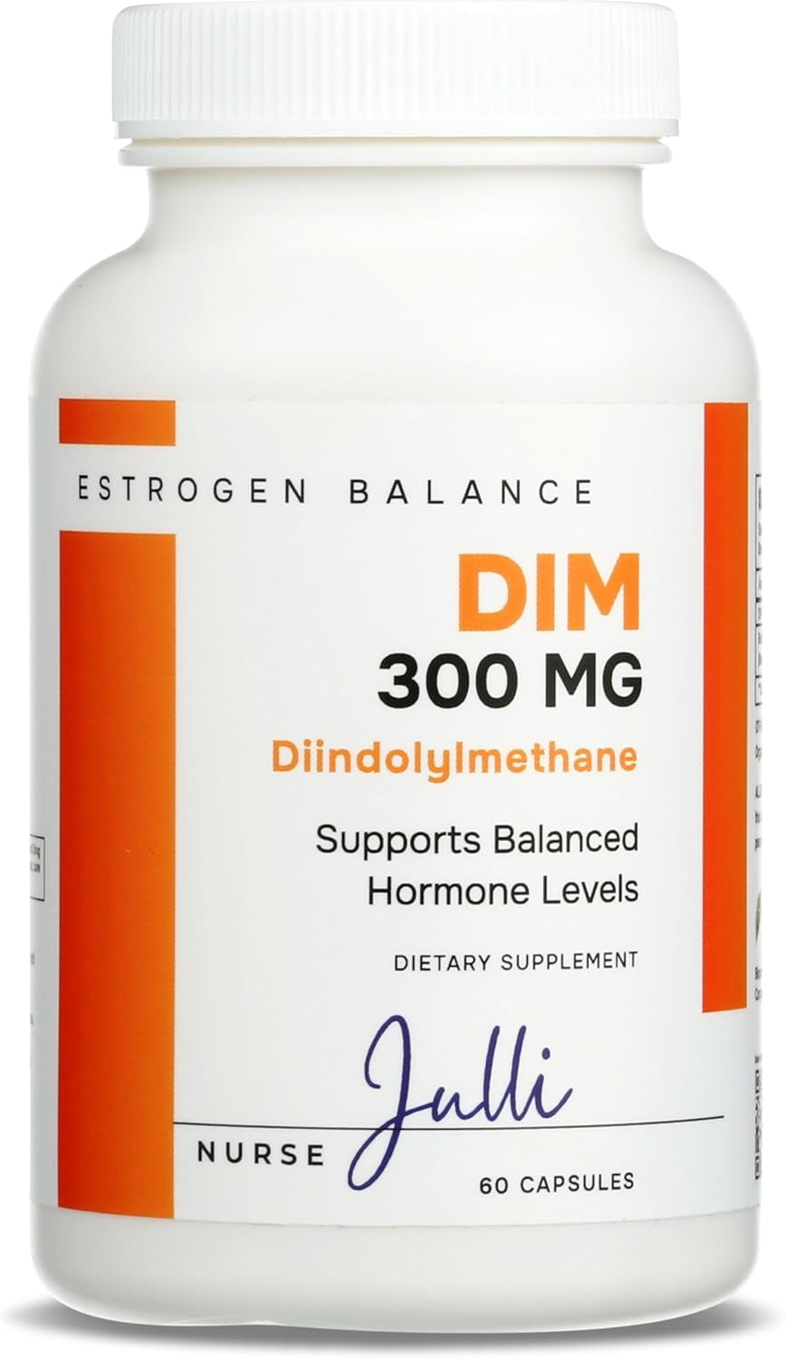 DIM Supplement 300Mg | Estrogen Balance for Men and Women | Menopause, PCOS, Hormonal Acne Support & Antioxidant Support for Women | Boosted with Natural Metabolites | Manufactured in the USA | 60 Ct.