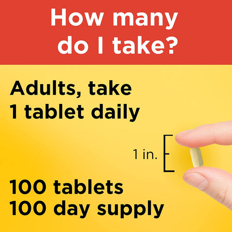 Extra Strength Vitamin C 1000 Mg, Dietary Supplement for Immune Support, 100 Tablets, 100 Day Supply