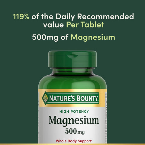 Magnesium, Bone and Muscle Health, Whole Body Support, Tablets, 500 Mg, 200 Ct