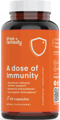 A Dose of Immunity Quercetin with Vitamin C and Zinc, Vitamin D, 500Mg Quercetin Bromelain with Echinacea & B Vitamins, Lung Immune Support Supplement 7 in 1 Immunity Defense Booster (60 Count)