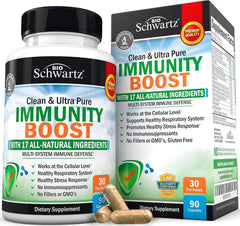 Immune Support Supplement with Vitamin C 1000Mg Zinc Elderberry Extract Ginger Root Beta Carotenes, Immunity Boost for Adults, Natural Immune Defense Antioxidant Vitamins, 90 Capsules