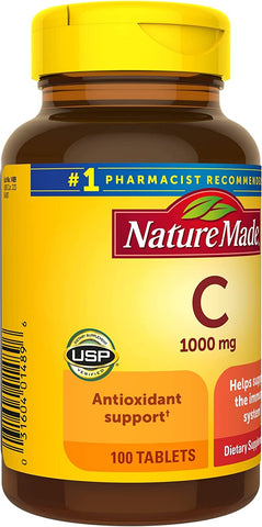 Extra Strength Vitamin C 1000 Mg, Dietary Supplement for Immune Support, 100 Tablets, 100 Day Supply