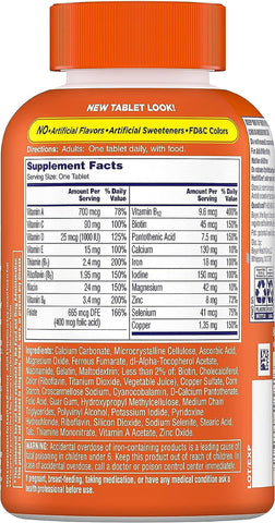 Womens Complete Daily Multivitamin with Vitamin A, B , C, D, and E, Calcium and Magnesium, Immune Health Support, 200 Count